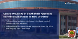 Central University of South Bihar Appointed BHU Professor Narendra Kumar Rana as New Secretary